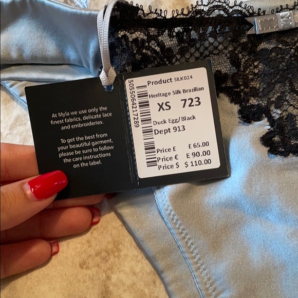 Myla London Heritage Silk Brazilian Pantie - Picture 3 of 4